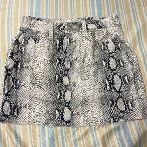 YMI white snakeskin skirt